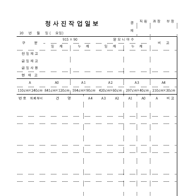 청사진작업일보